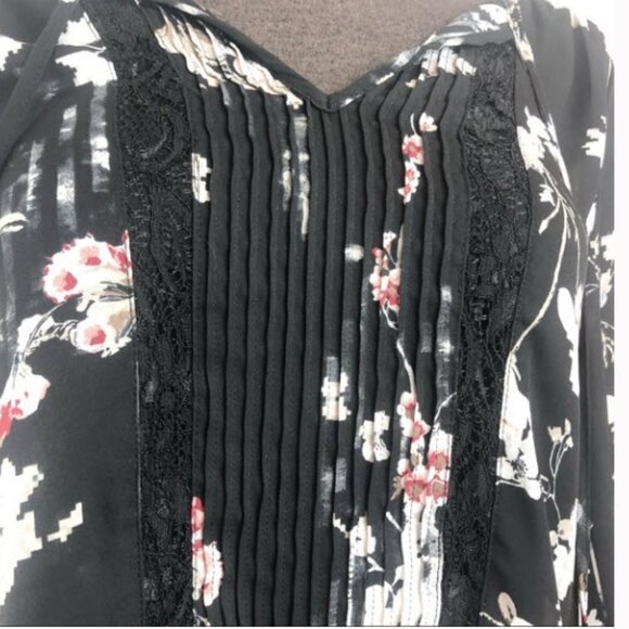 Three Mixed Floral Top Bundle Lot of Dressy Tops Blouses Statement Top SZ S M - Picture 9 of 14
